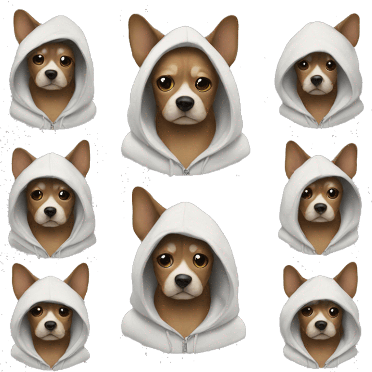 Dog in a hoodie emoji