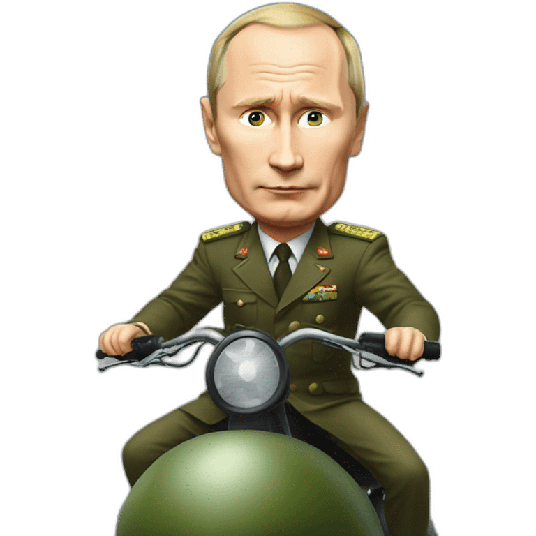 Putin ridding a bomb emoji