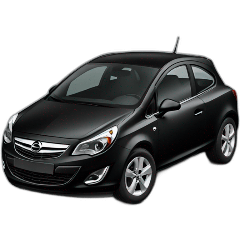 black opel corsa d past lift emoji