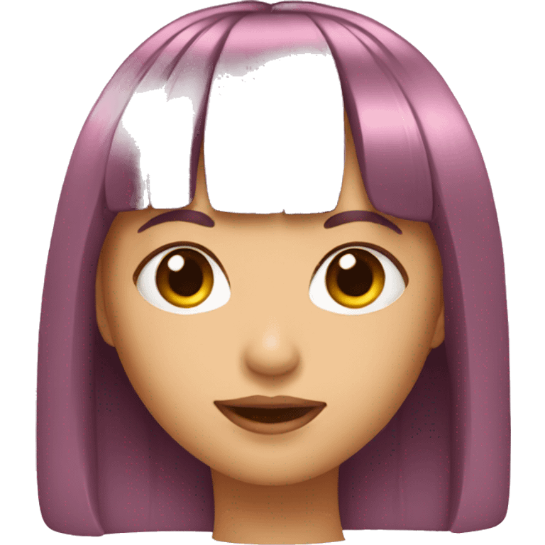 Girl with bang emoji