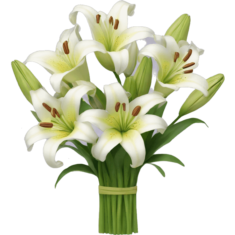 Lily flower bouquet  emoji