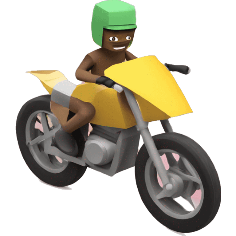 Papercraft racing emoji