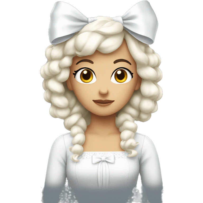 Coqquete white bow emoji