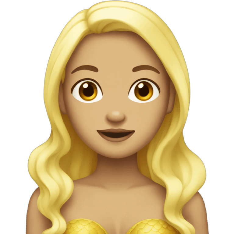 Yellow mermaid with white/tan skin  emoji