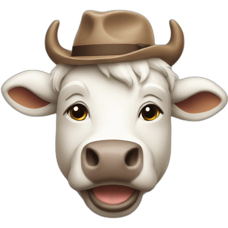 Chat sur vache emoji