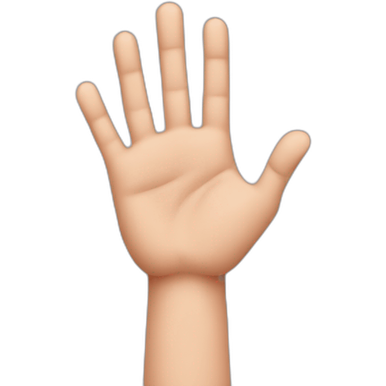 Palm of one hand open except for the middle finger, which is extended outwards emoji