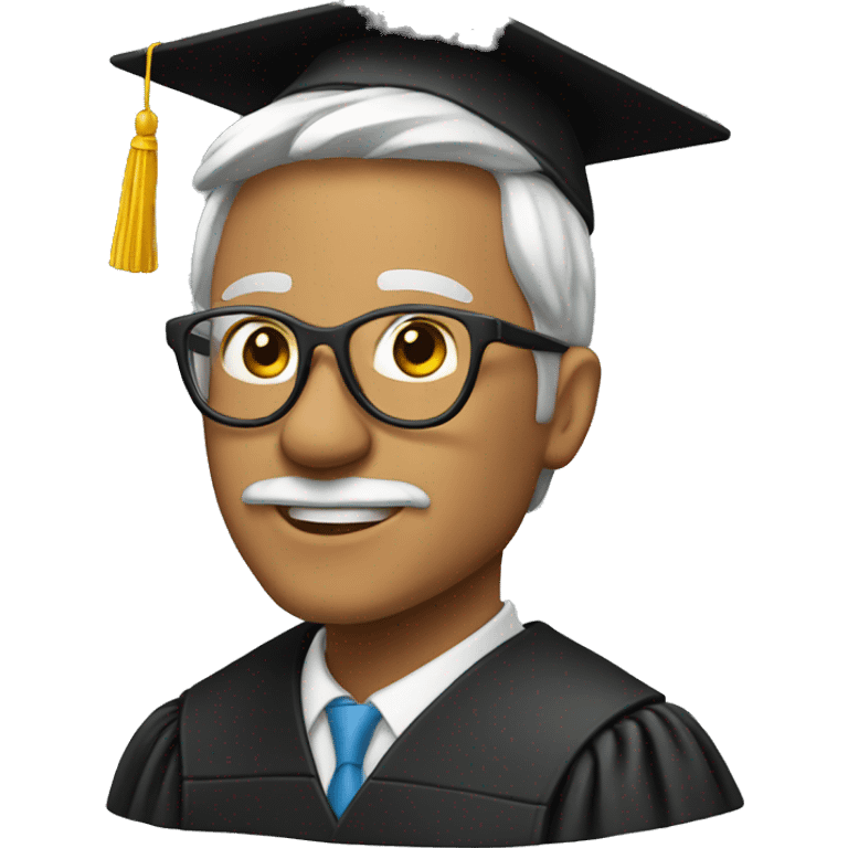 professor with graduation cap emoji