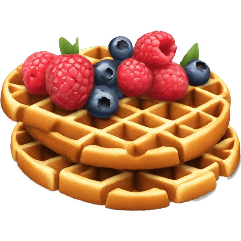  berries waffles  emoji