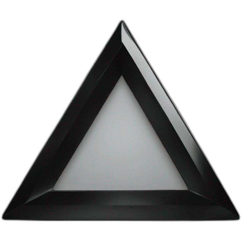 a black shiny triangle emoji