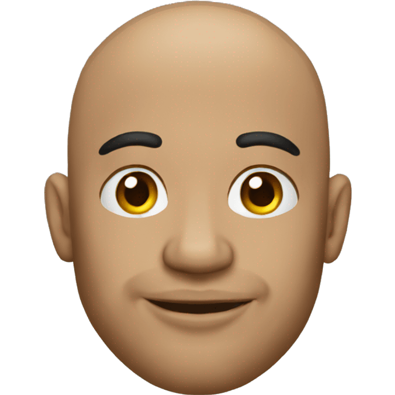 Bald man wearing earrings and tattoos  emoji