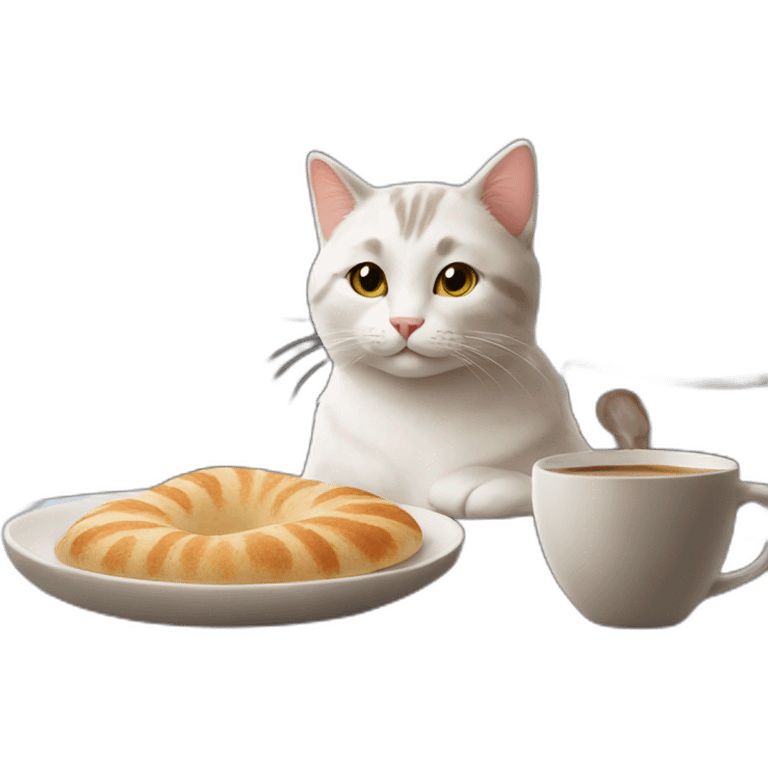 Cat in cafe emoji