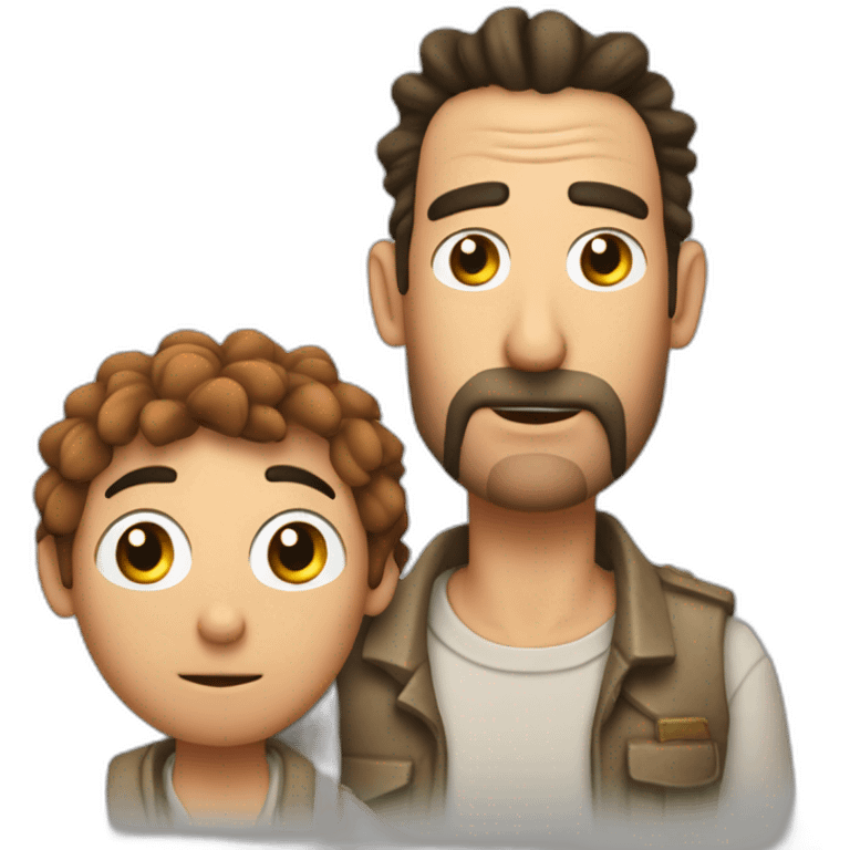 Rick de Rick y Martín con una jirafa  emoji