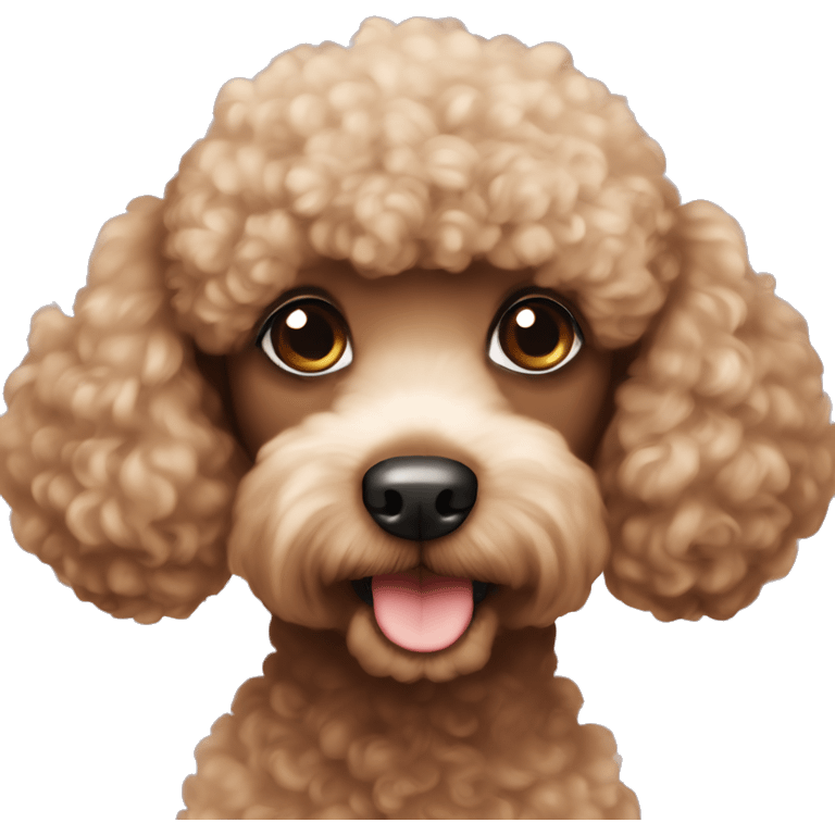 Small poodle brown emoji