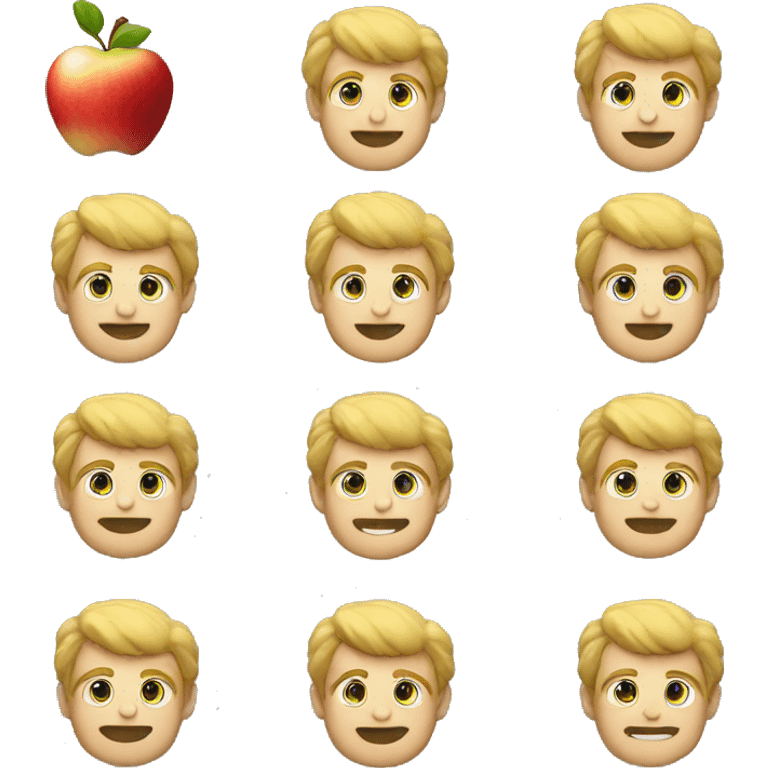 apple like handsome blonde man emoji