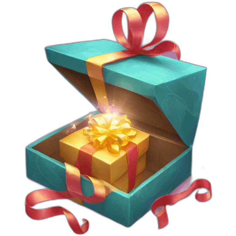 present magical box opened emoji