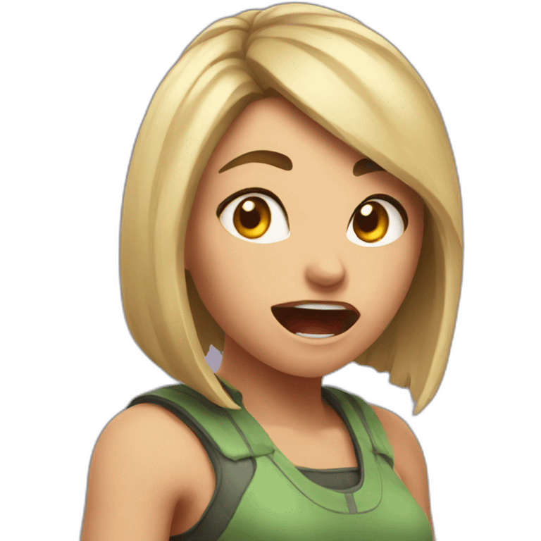 girl rage gamer emoji