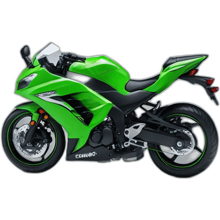 Kawasaki ninja 400 with eyes emoji