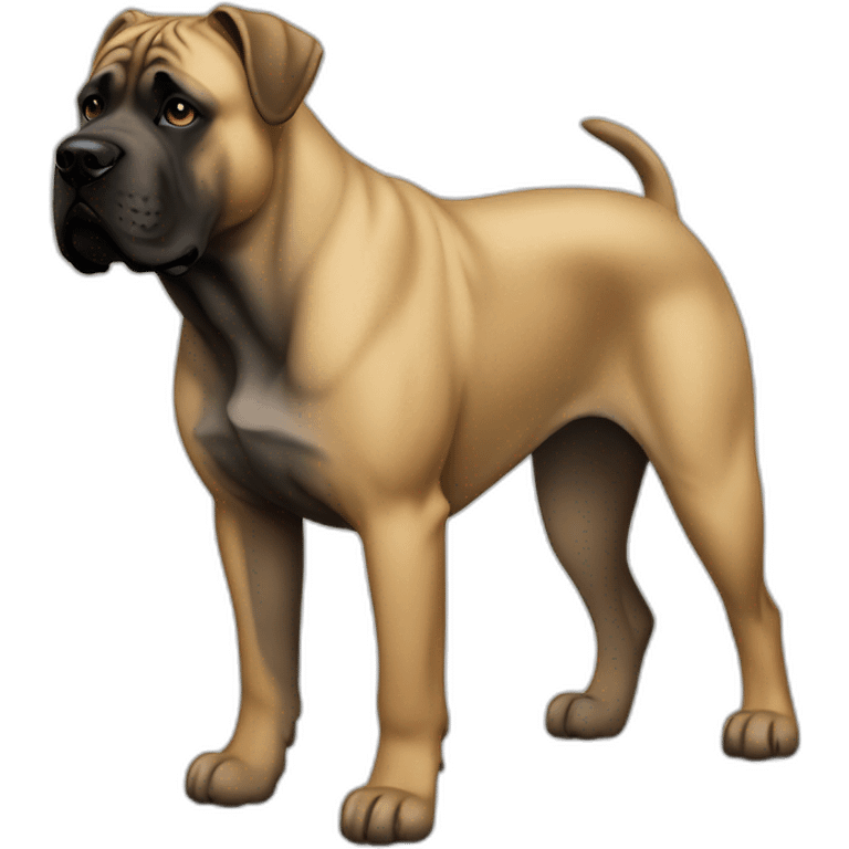 dog Cane Corso color fawn full body emoji