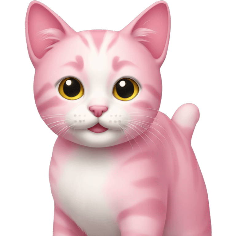 cute pink cat  emoji