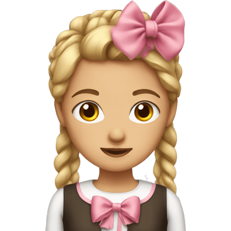 girl with bow emoji