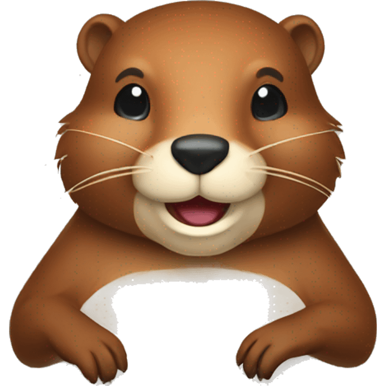 beaver says hi emoji