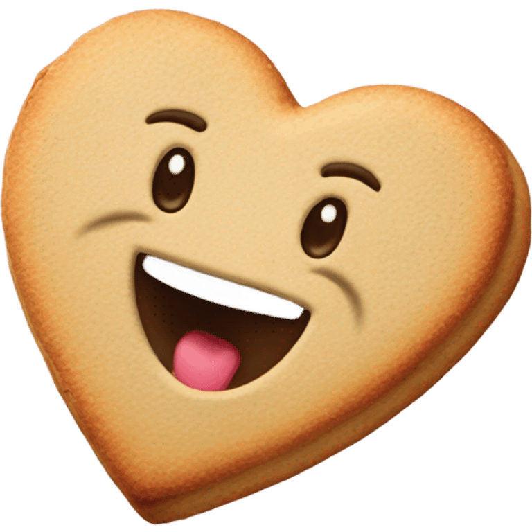 Heart eating a cookie emoji