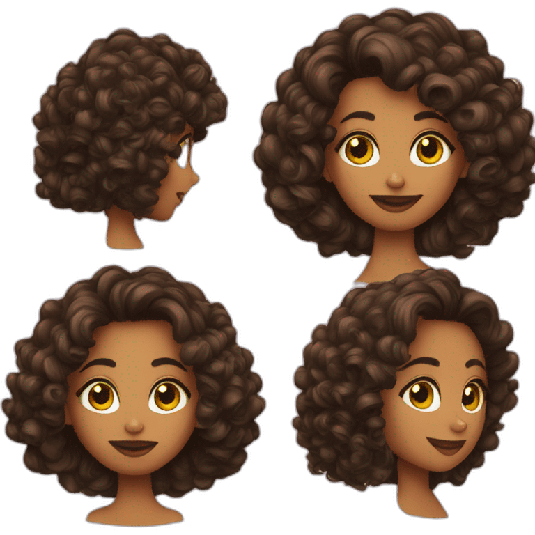 Dos chicas de pelo rizado abrazándose  emoji