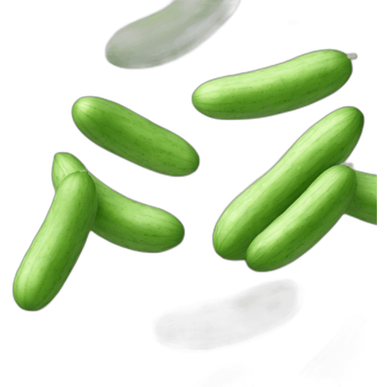 Cucumber 8inch pink white emoji