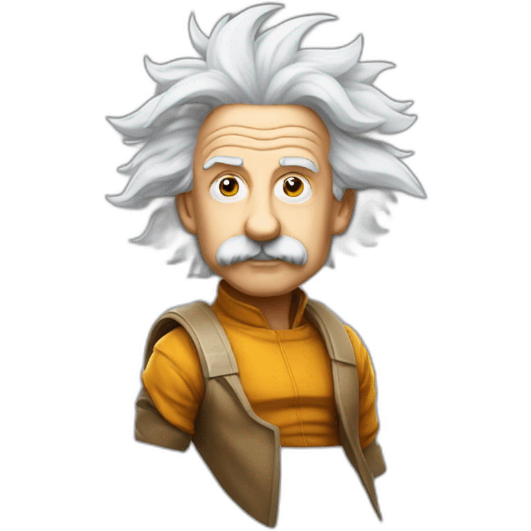 Einstein like A supersaiyan emoji