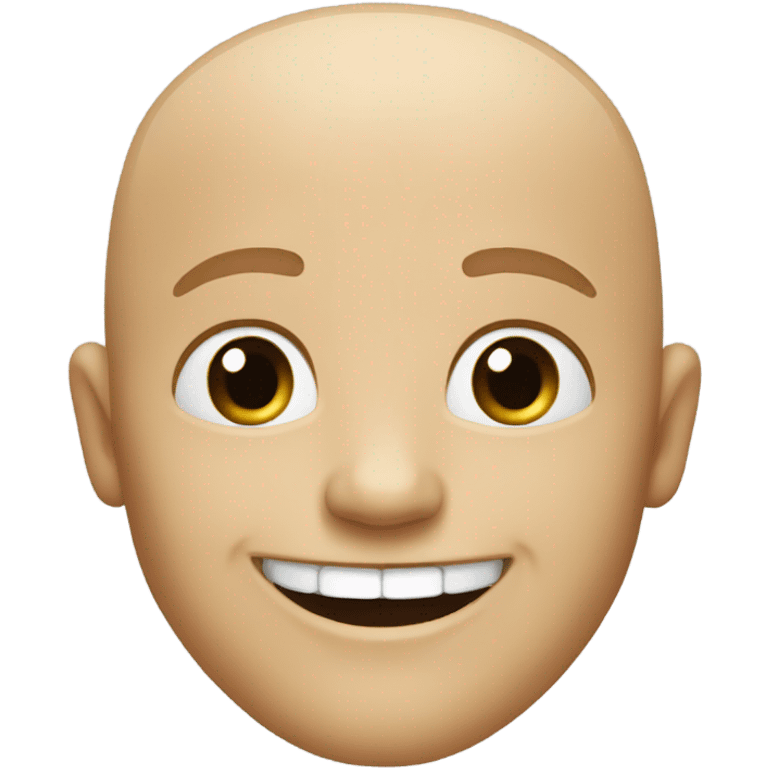 bald white man with no hair and gap tooth smile emoji