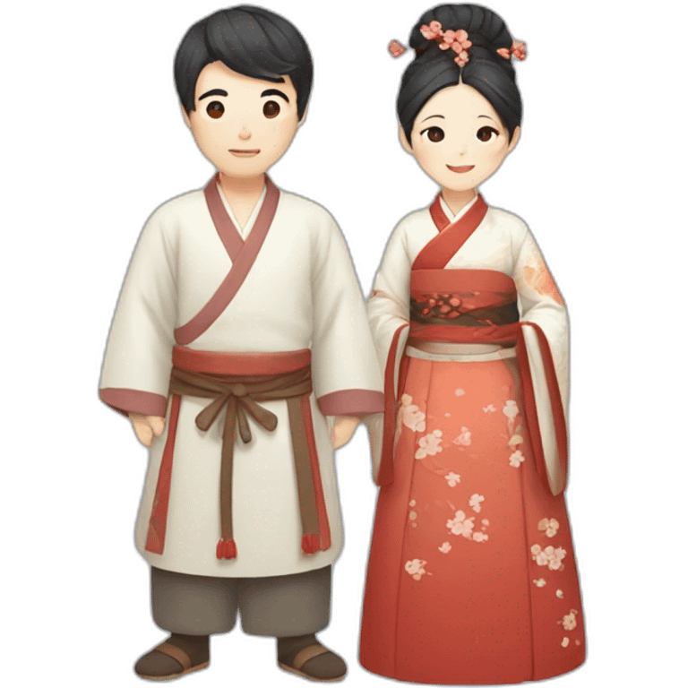 man and woman in Hanfu emoji