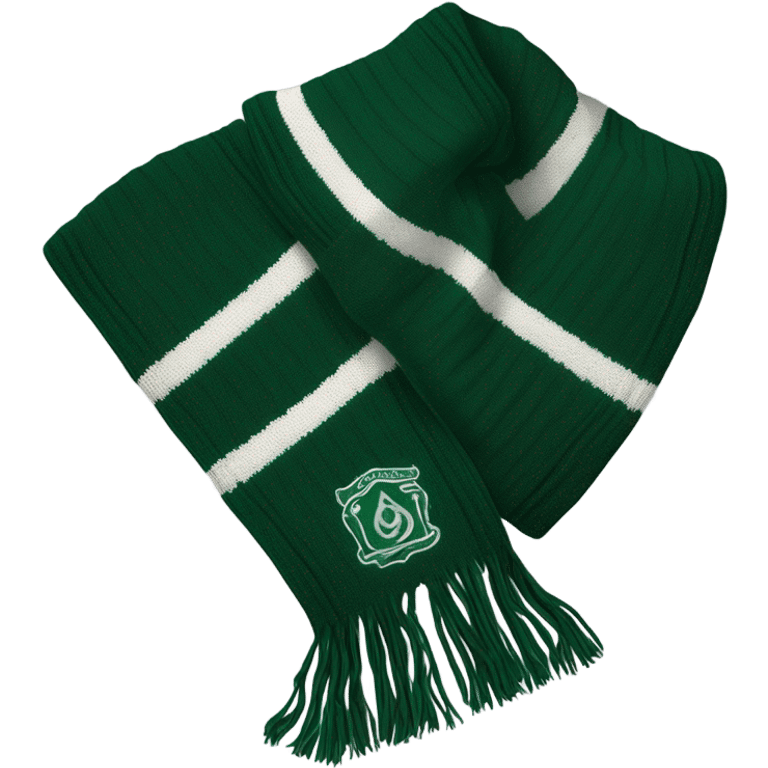 dark green knitted Slytherin scarf emoji