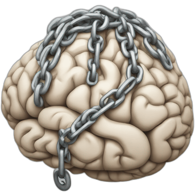 chained brain emoji