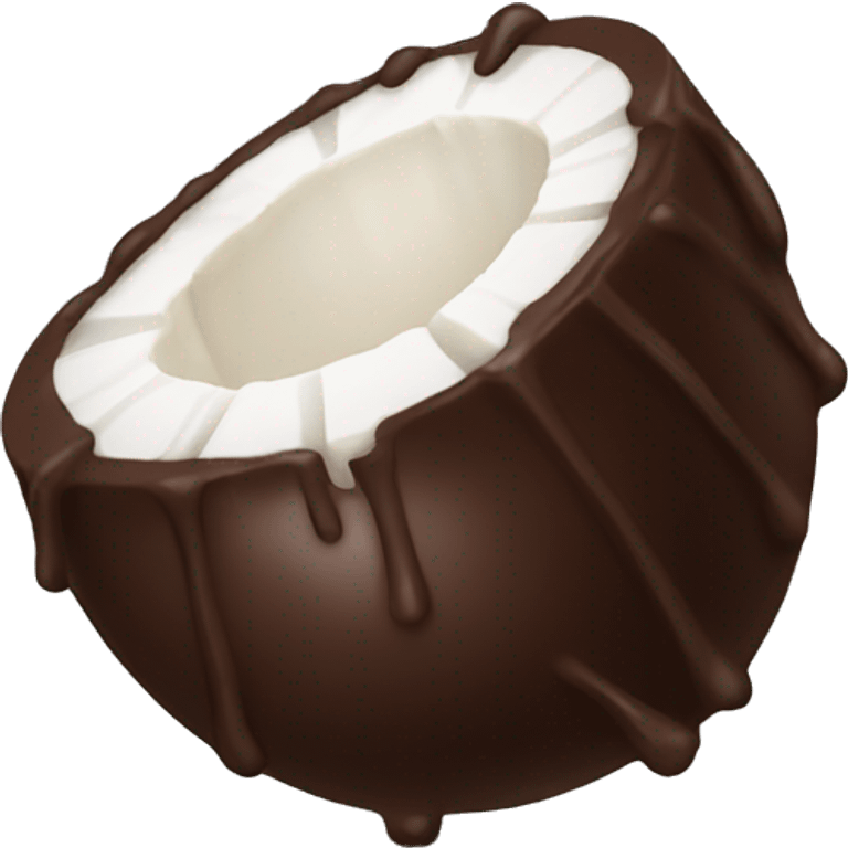 chocolate dipped coconut emoji