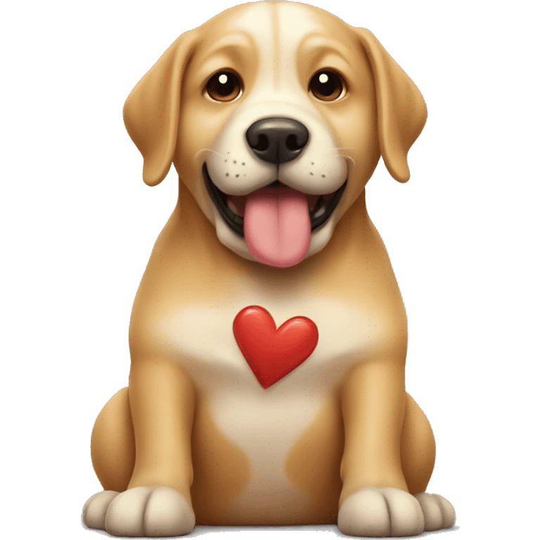 dog with kissing hearth  emoji