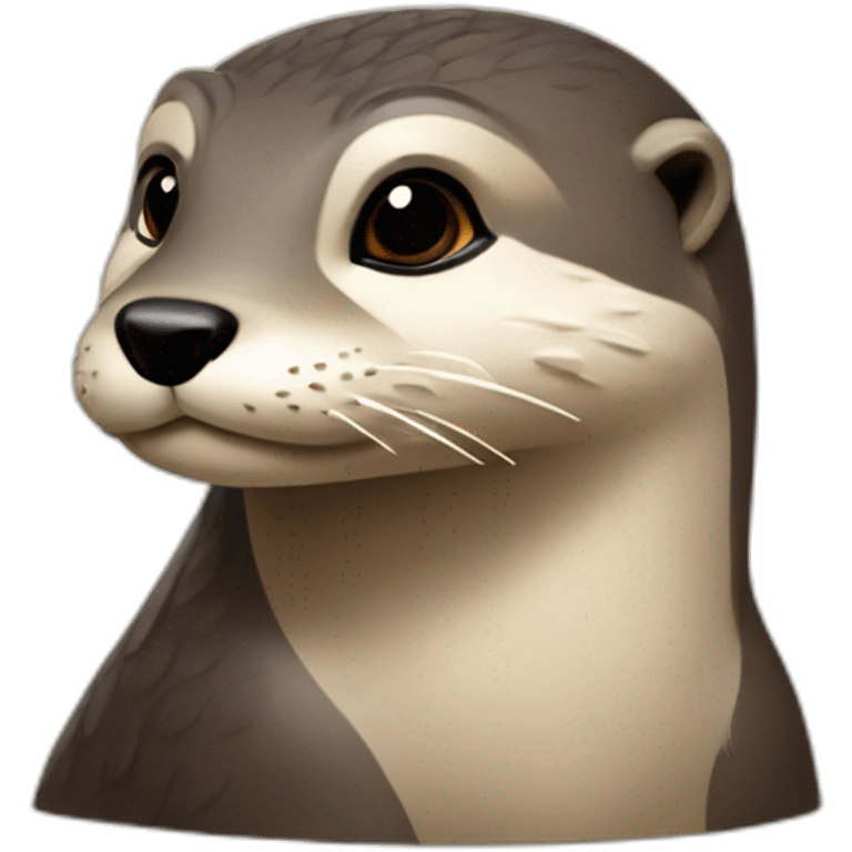 Loutre qui fait un doit d'honneur emoji