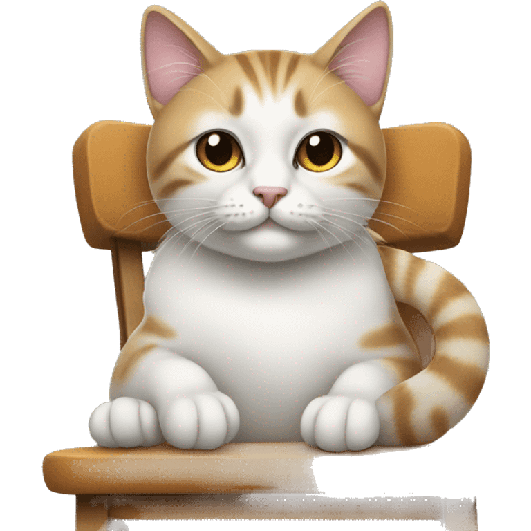 Cat sitting on a chair emoji