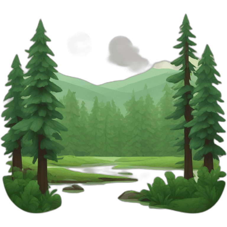 Latvian forest landscape emoji