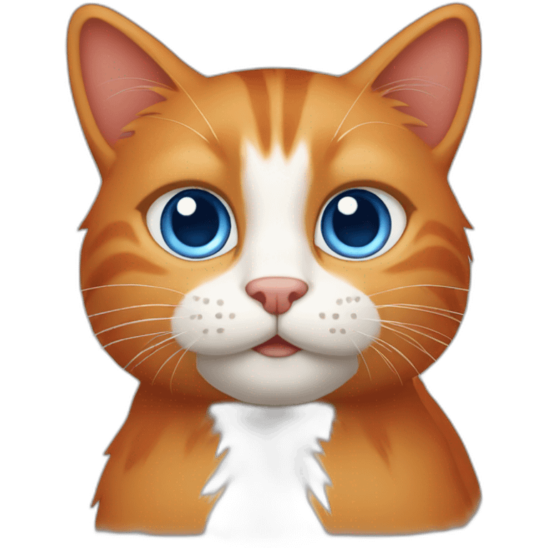 Red cat blue eyes developer emoji