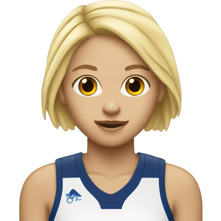 summer olympics blonde girl basketball emoji