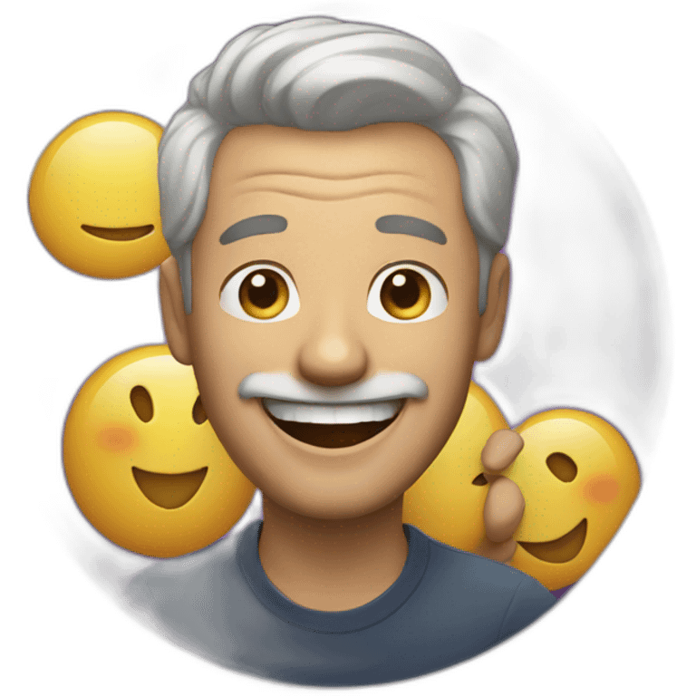 Man controlling Laughter emoji