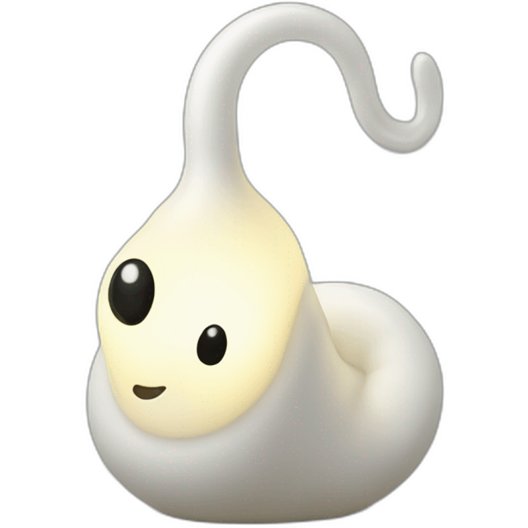 white colored slug lamp emoji