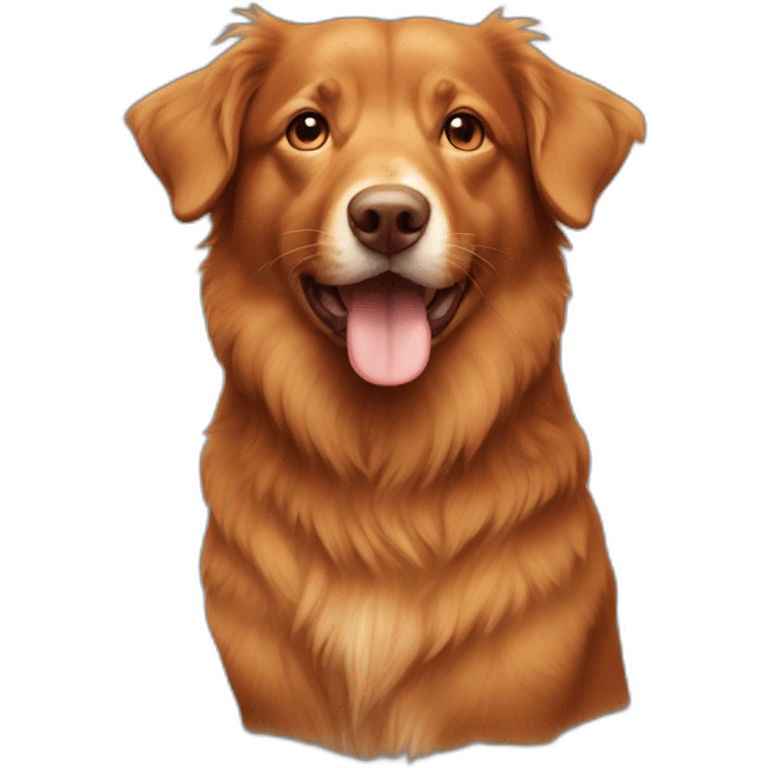 Toller with brown nose emoji