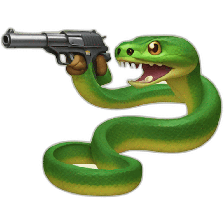 Snake with gun emoji