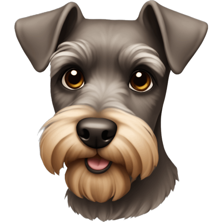 Brown mini schnauzer  emoji