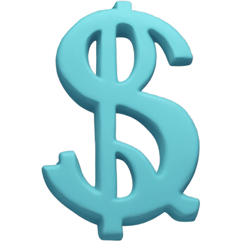 A clay money blue pastel emoji