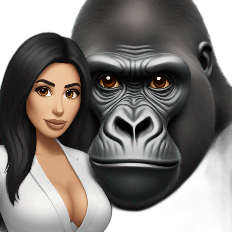 Gorilla with Kim Kardashian emoji