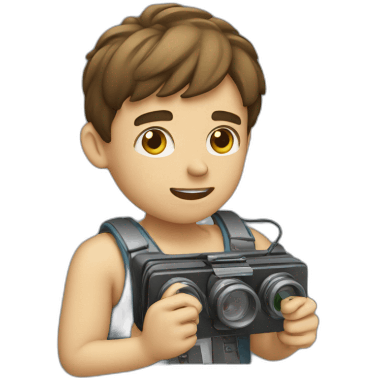 A boy scrolling reels emoji