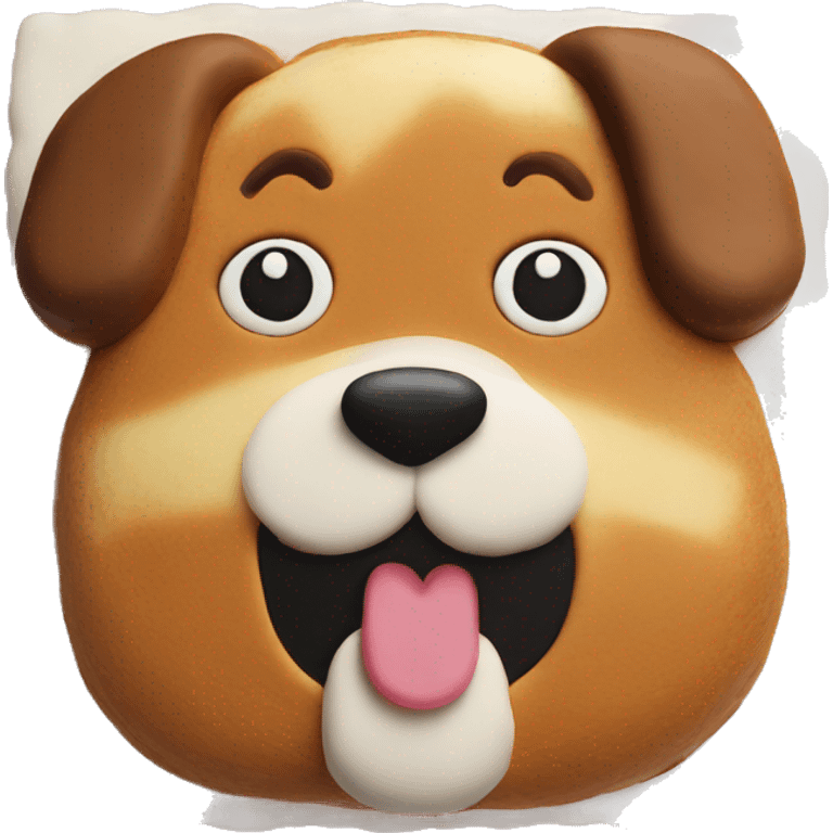 Puppy shape cake emoji