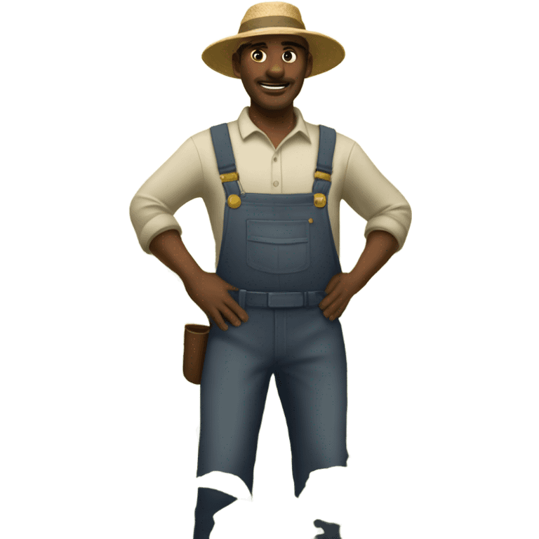 black farmer with cotton emoji